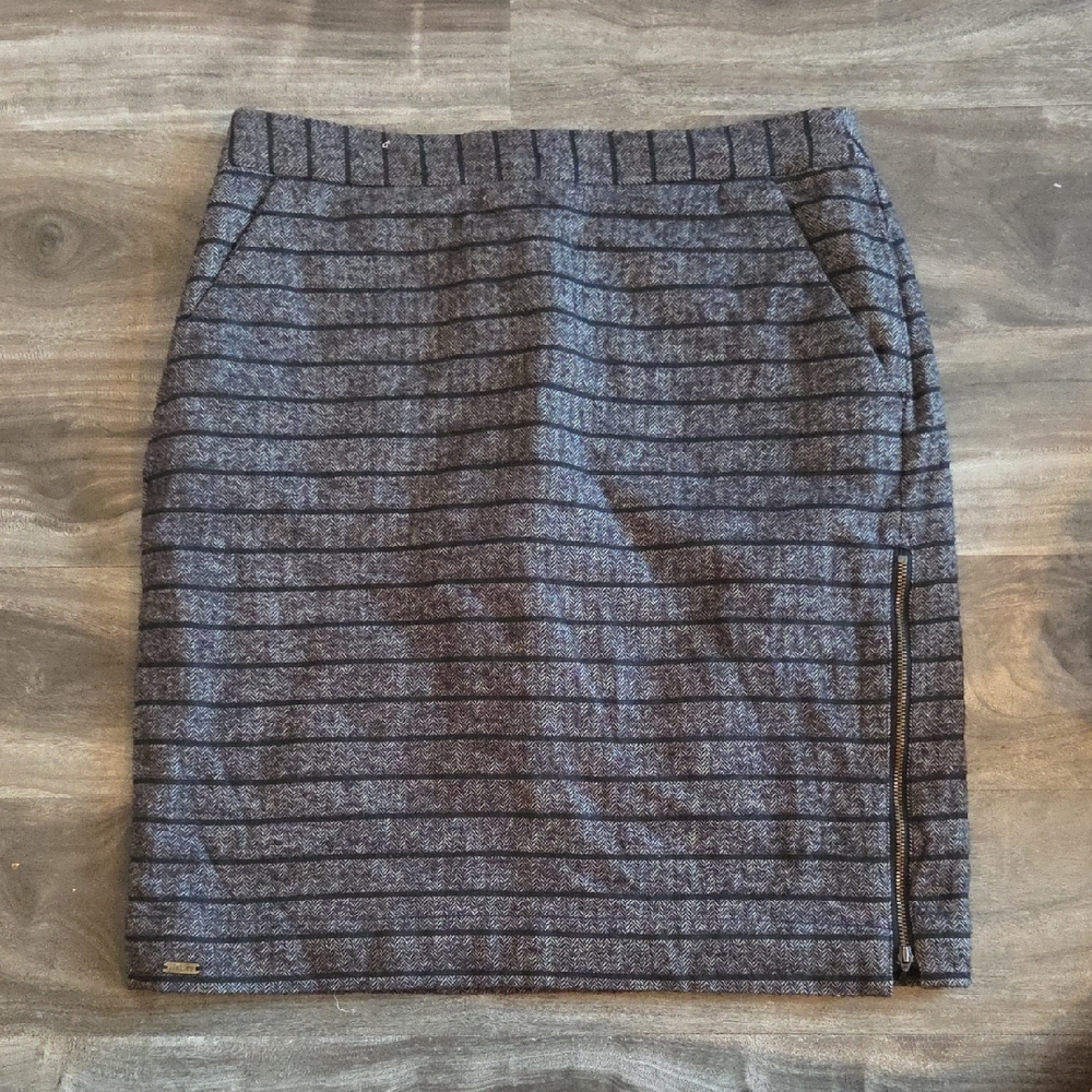 Hatley Charcoal Striped Pencil Skirt